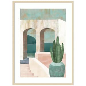 "Sunbaked Archway II" by Flora Kouta 1-Piece Wood Framed Giclee Architecture Art Print 41 in. x 30 in.