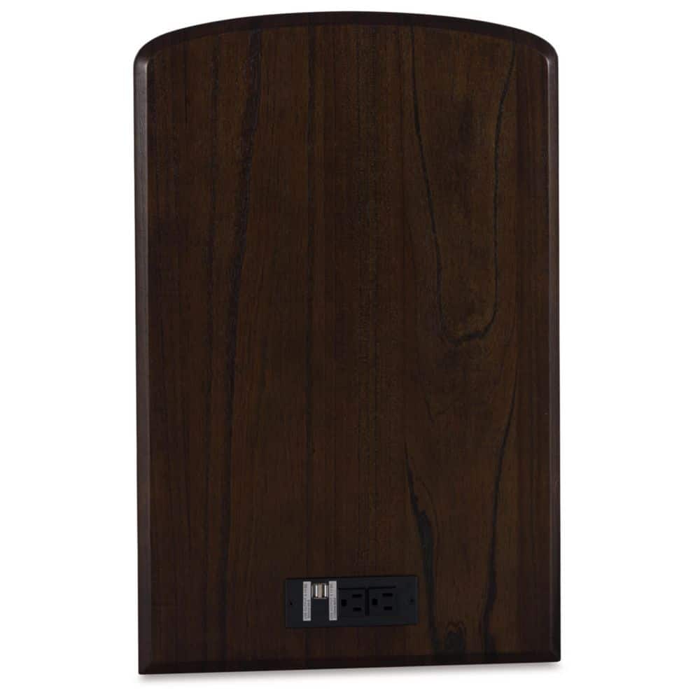Dark Brown Mindi Wood Rectangular End Table with Storage