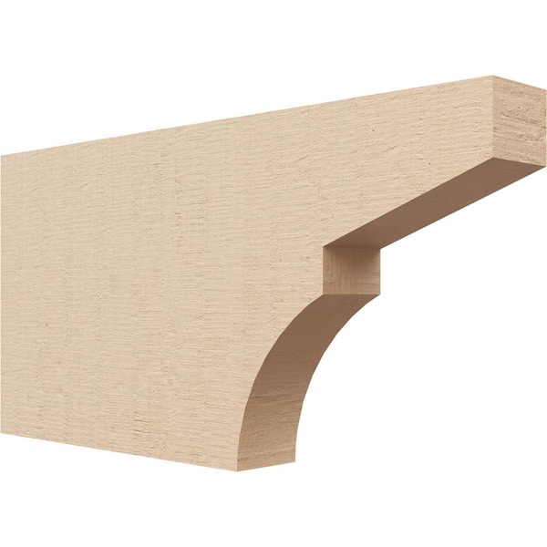 Ekena Millwork 2-in. x 8-in. x 16-in. Monterey Woodgrain, Primed Tan Timberthane Polyurethane Rafter Tail Brace