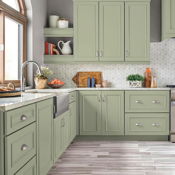 1 qt. #PPU10-08 Minted Lemon Semi-Gloss Enamel Interior/Exterior Cabinet, Door & Trim Paint