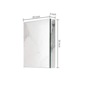 20 in. W x 26 in. H Rectangular Aluminum Medicine Cabinet with Mirror