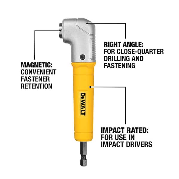 Right Angle Drill Adapter Attachment Cordless 90 Degrees Drilling