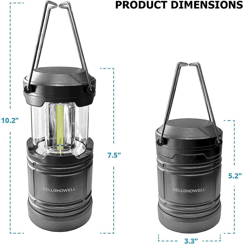Gray Compact Tactical LED Lantern with Magnetic Base