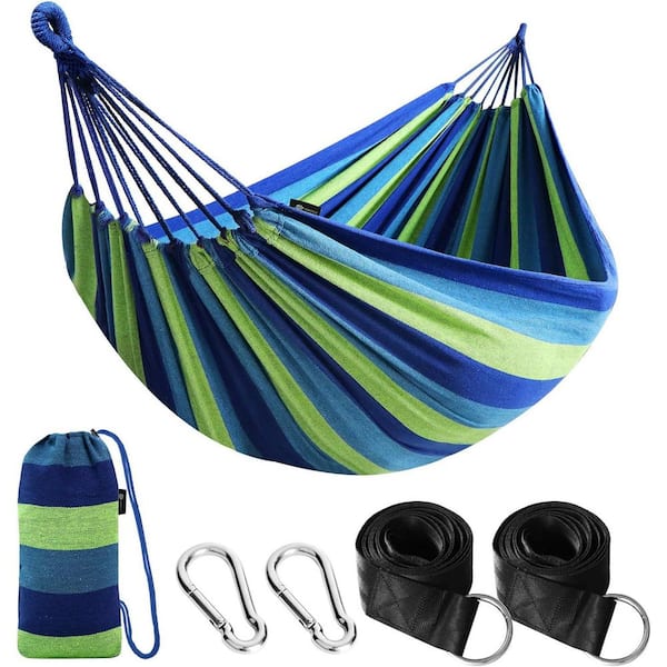 Cubilan 12 ft. Portable Camping Hammocks for Hanging Sturdy Hammock with Tree Straps Up to 660 lbs. in Green