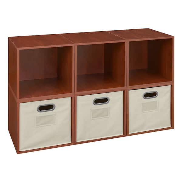 Regency 26 in. H x 39 in. W x 13 in. D Cherry Wood 9-Cube Organizer