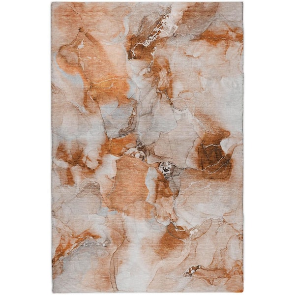 Dream Shag Premium Machine Washable Abstract ADS526 Paprika 10 ft. x 14 ft. Area Rug