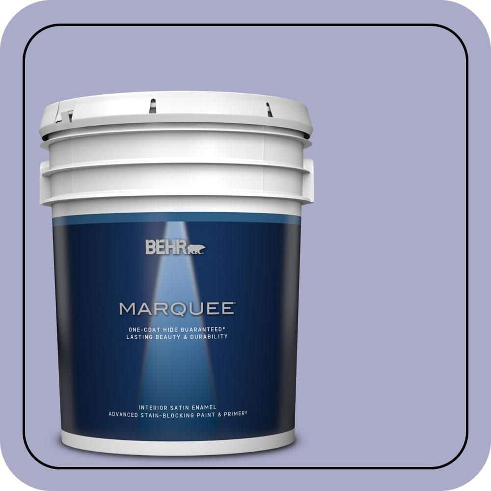 5 gal. #M550-4 Wisteria Blue One-Coat Hide Satin Enamel Interior Paint & Primer price history on PriceWatchPro