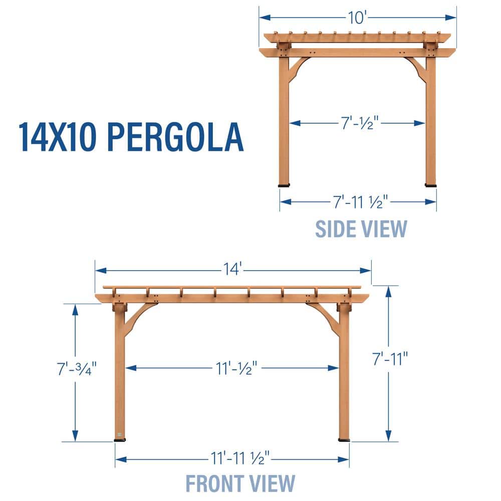 Backyard Discovery 10 x 14 Cedar Wood Pergola