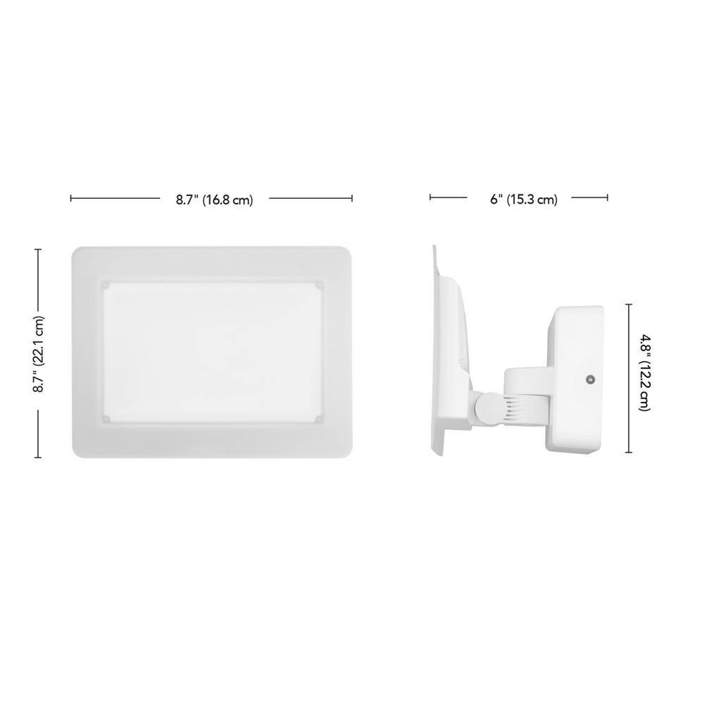 White 50W Integrated LED Weather Resistant Security Flood Light