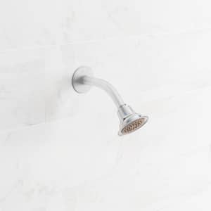 Easy Clean 1-Spray Patterns 3.4 in. Single Wall Mount Fixed Shower Head with Eco-Performance in Chrome