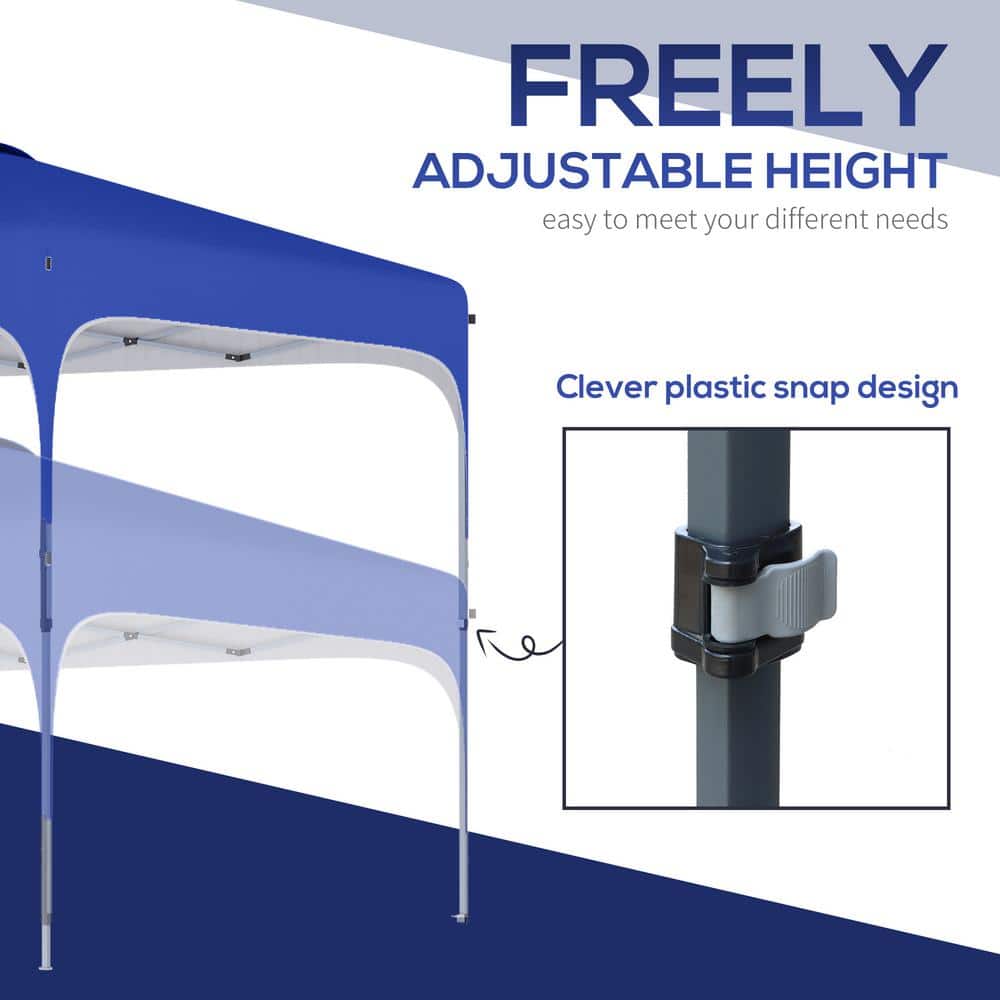 Royal Blue Steel Pop Up Canopy Tent with Wheeled Bag