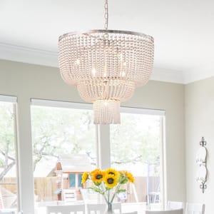 Cheyenne 7-Light Silver/Gold Chandelier with Crystal Shade