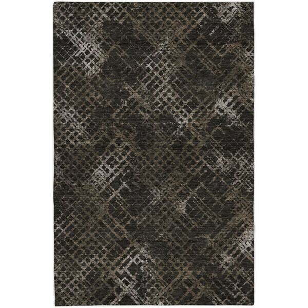 Dream Shag Premium Machine Washable Abstract ADS825 Fudge 10 ft. x 14 ft. Area Rug