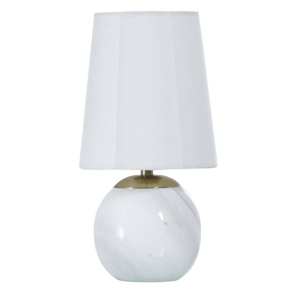 Rosalind 12 in. White Table Lamp with White Linen Shade price history on PriceWatchPro