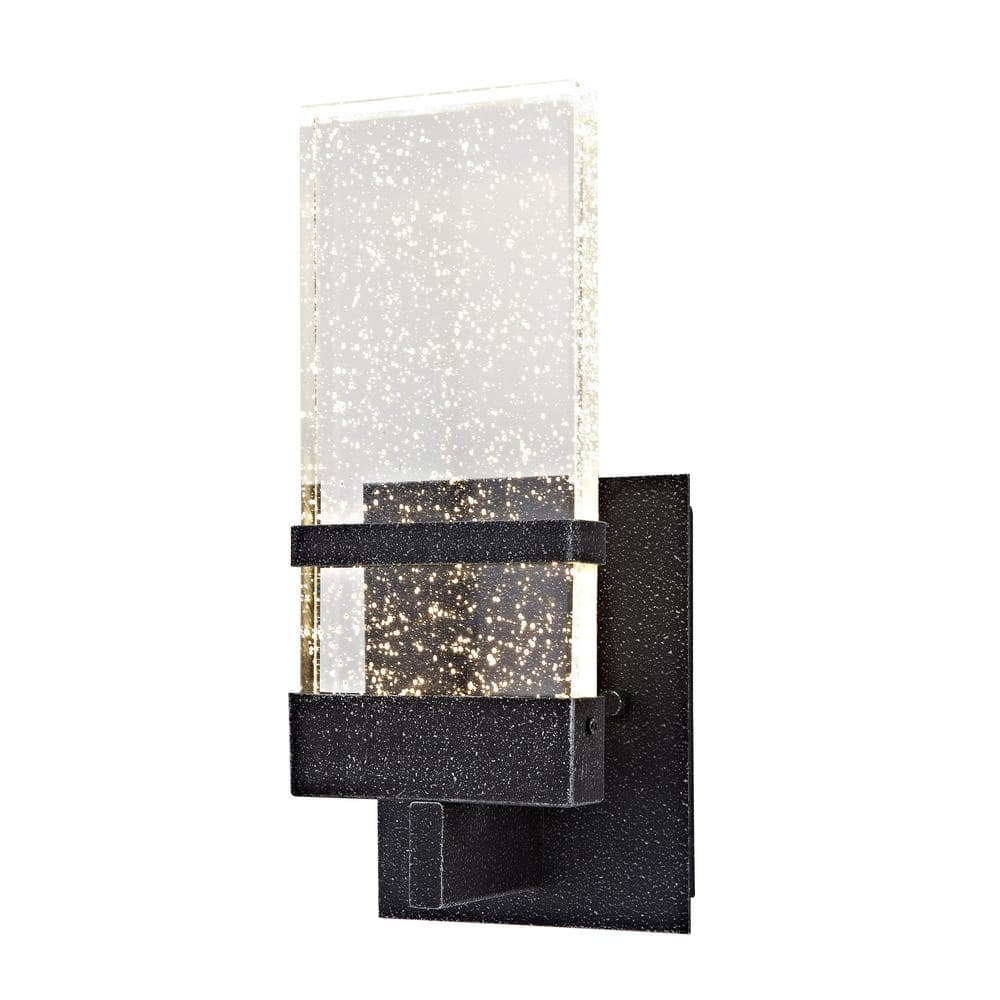 Ada Collection 1 Light Hematite Finish Integrated LED Outdoor Wall Lantern 