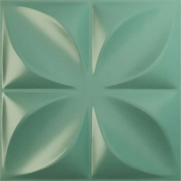 Ekena Millwork 11-7/8"W x 11-7/8"H Helene EnduraWall Decorative 3D Wall Panel, Sea Mist (12-Pack for 11.76 Sq.Ft.)
