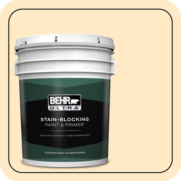 BEHR ULTRA 5 gal. #P250-1 Papaya Sorbet Semi-Gloss Enamel Exterior Paint & Primer