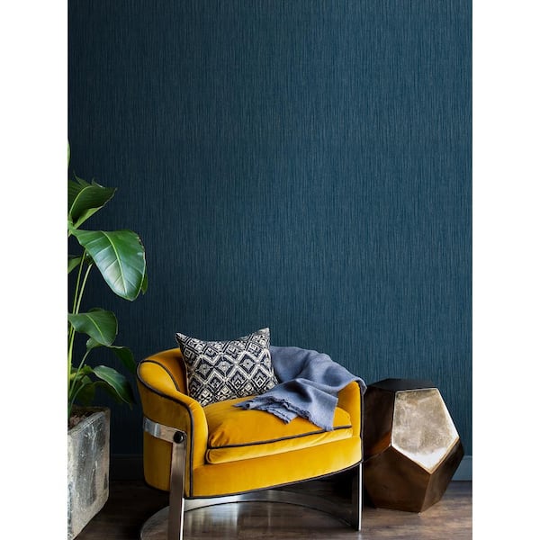 Abel Blue Textured Wallpaper Sample