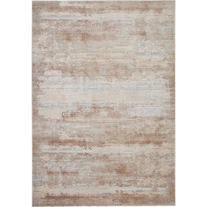 Rustic Textures Beige 9 ft. x 13 ft. Abstract Contemporary Area Rug