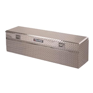 48.75 in Diamond Plate Aluminum Full Size Chest Truck Tool Box, Silver