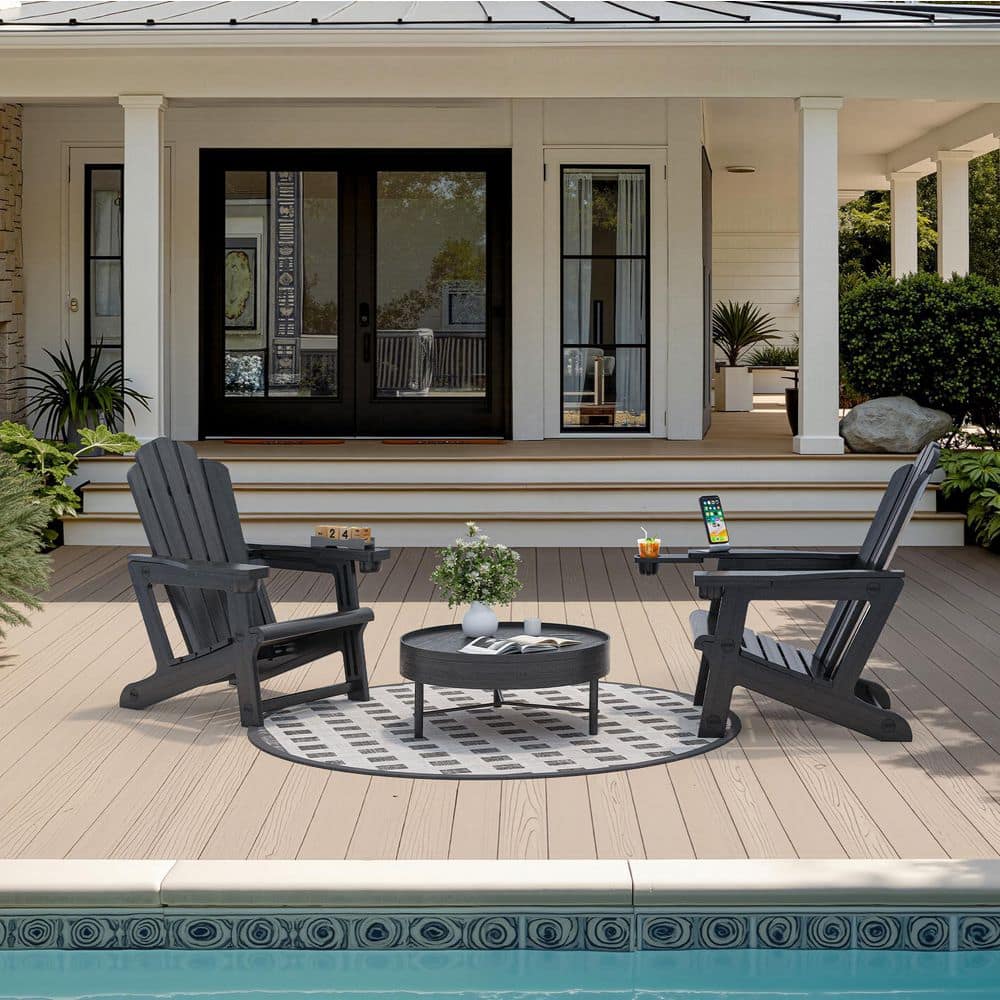 PURPLE LEAF Adirondack Chair 2-set HDPE All-Weather Outdoor