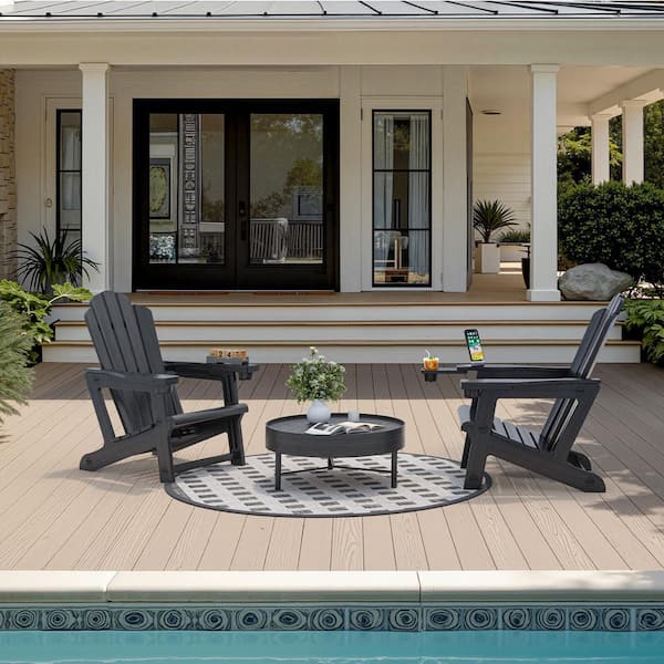 PURPLE LEAF Adirondack Chair 2-set HDPE All-Weather Outdoor