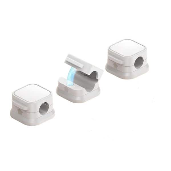 EKIEUDL White Magnetic Cable Clips Cord Holder for Wire and Cord