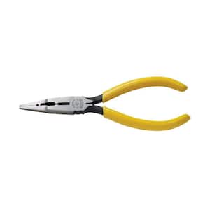 6 in. Long Nose Connector Crimping Pliers with Skinning Hole