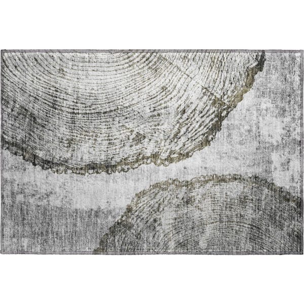 Addison Rugs Mayfield Premium Machine Washable Indoor/Outdoor Geometric AMF649 Gray 1 ft. 8 in. x 2 ft. 6 in. Area Rug