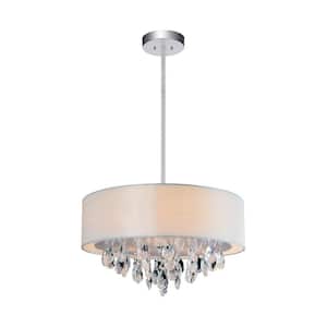 Dash 3 Light Drum Shade Chandelier With Chrome Finish