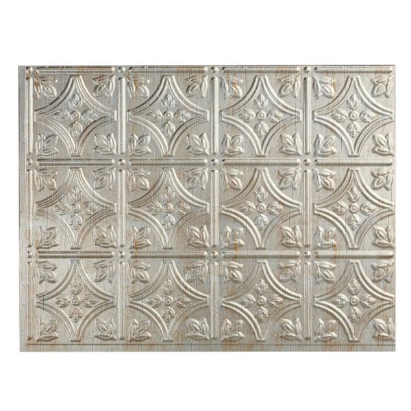 Traditional 1 Vintage Metal 18.25 in. x 24.25 in. Vinyl Backsplash Panel