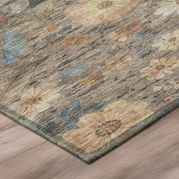 Chantille Machine Washable Indoor/Outdoor Abstract ACN2944 Khaki 3 ft. x 5 ft. Area Rug