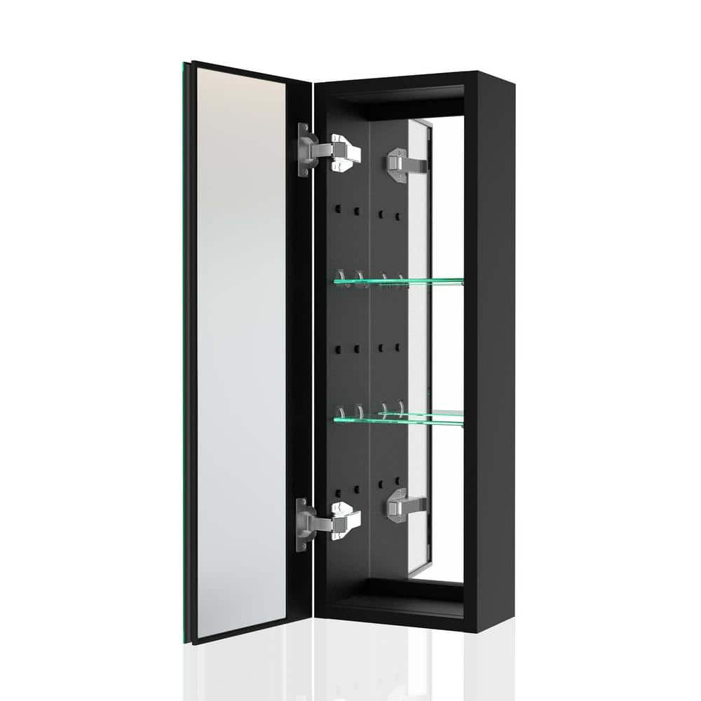 10 in. W x 30 in. H Rectangular Aluminum Medicine Cabinet with Mirror ...