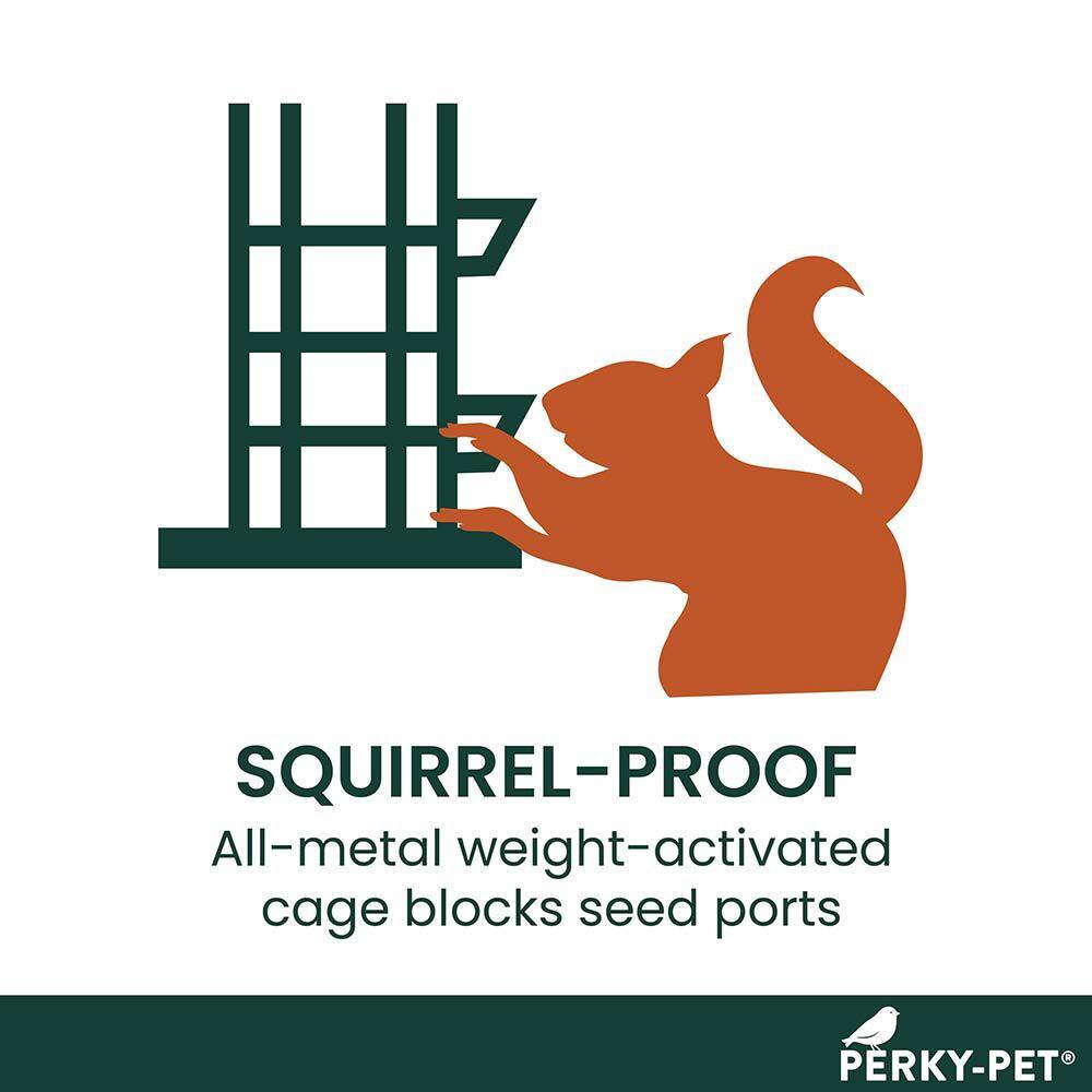 Brown Metal Hanging Squirrel Resistant Tube Bird Feeder