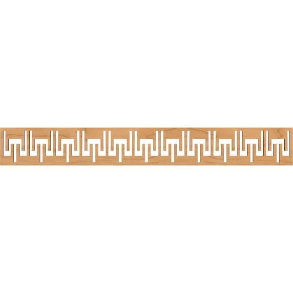 Ekena Millwork Victory Fretwork 0.25 in. D x 46.5 in. W x 6 in. L Maple Wood Panel Moulding