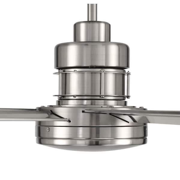 Mondo 80 in. Indoor Brushed Nickel Ceiling Fan and Integrated LED Light Smart Wi-Fi Enabled Remote with Voice Activation