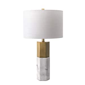 Lafayette 27 in. Marble Contemporary Table Lamp, Dimmable