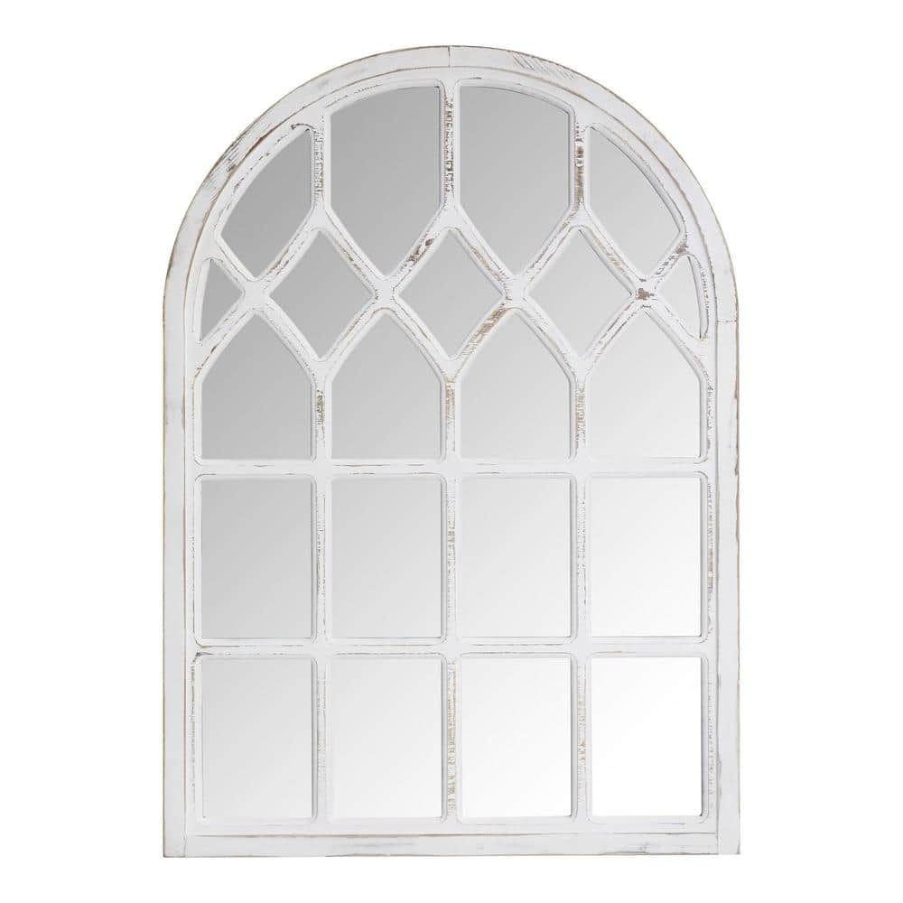 Home Decorators Collection Medium Arched White Windowpane Antiqued ...