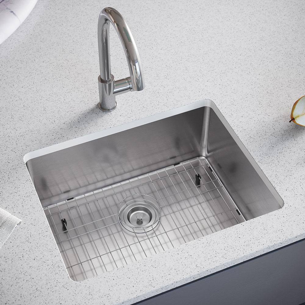 MR Direct Stainless Steel 23 in. Single Bowl Undermount Kitchen Sink ...