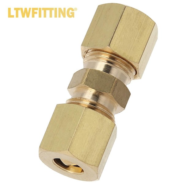 LTWFITTING 1/4-Inch OD x 3/8-Inch Male NPT 90 Degree Compression  Elbow,Brass Compression Fitting(Pack of 5)