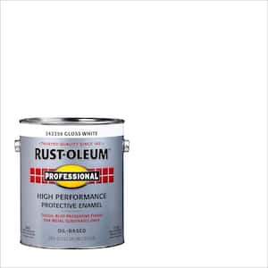 1 gal. High Performance Protective Enamel Gloss White Oil-Based Interior/Exterior Metal Paint (2-Pack)