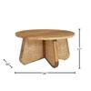 Home Decorators Collection Lisbon 34 in. Natural Round Cane Rattan & Mango Wood Coffee Table TTE-10638