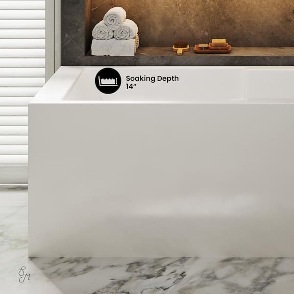 Swiss Madison Claire 60 in. Acrylic Right-Hand Drain
