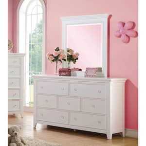 Lacey White 7-Drawers 18 in. Wide Dresser without Mirror