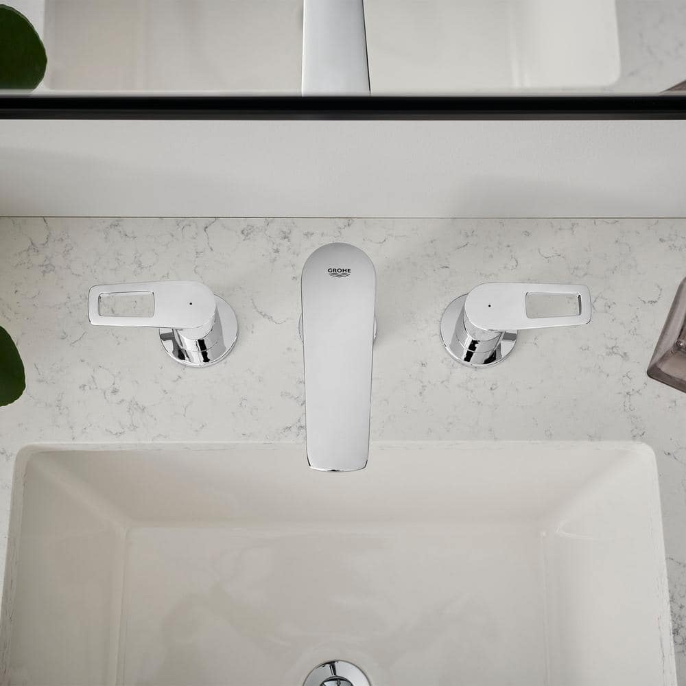 Sleek Cosmopolitan Starlight Chrome Widespread Bathroom Faucet
