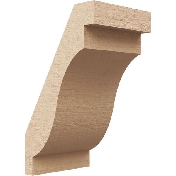 Ekena Millwork 5 in. x 10 in. x 6 in. Copenhagen Rough Cedar Woodgrain Timberthane Polyurethane Knee Brace, Primed