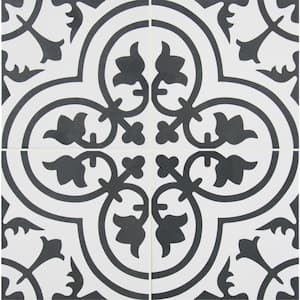 Take Home Tile Sample - Amantus Encaustic 4 in. x 4 in. Glazed Porcelain Floor and Wall Tile