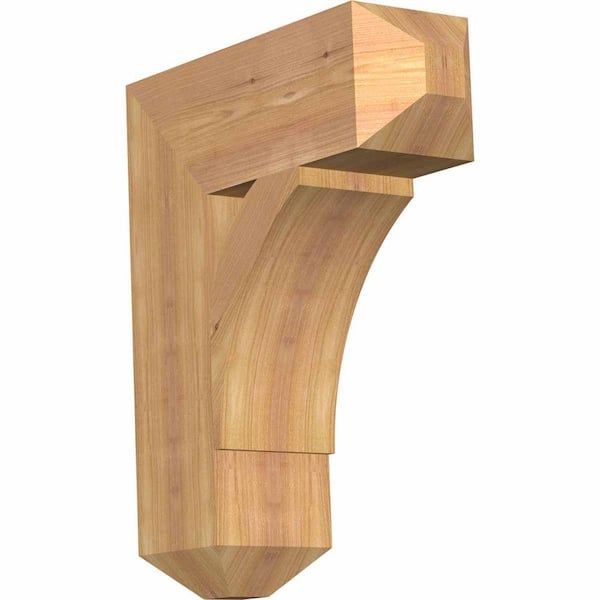 Ekena Millwork 5.5 in. x 22 in. x 18 in. Western Red Cedar Thorton Craftsman Smooth Bracket
