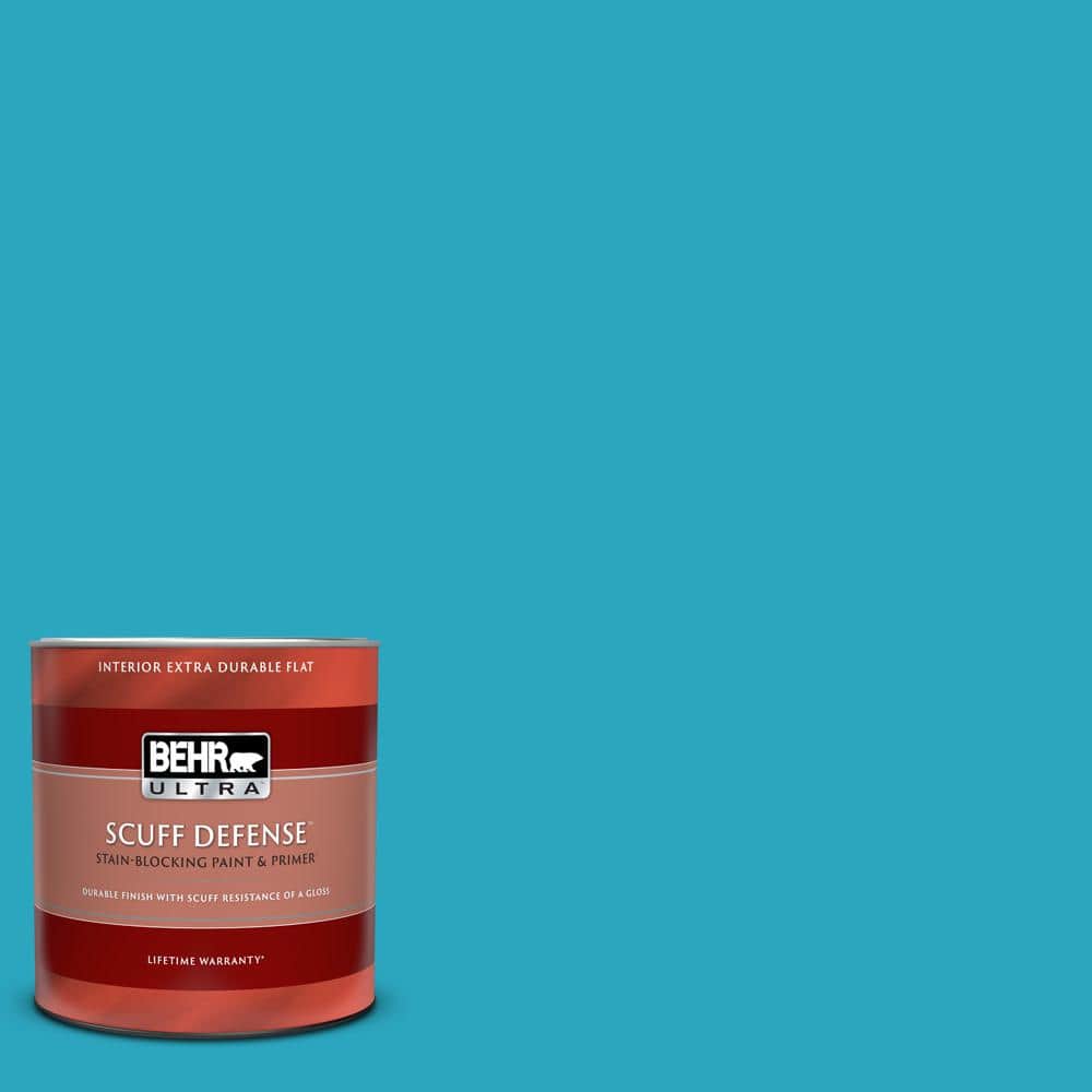 BEHR ULTRA 1 qt. MQ452 Gulf Waters Extra Durable Flat Interior Paint