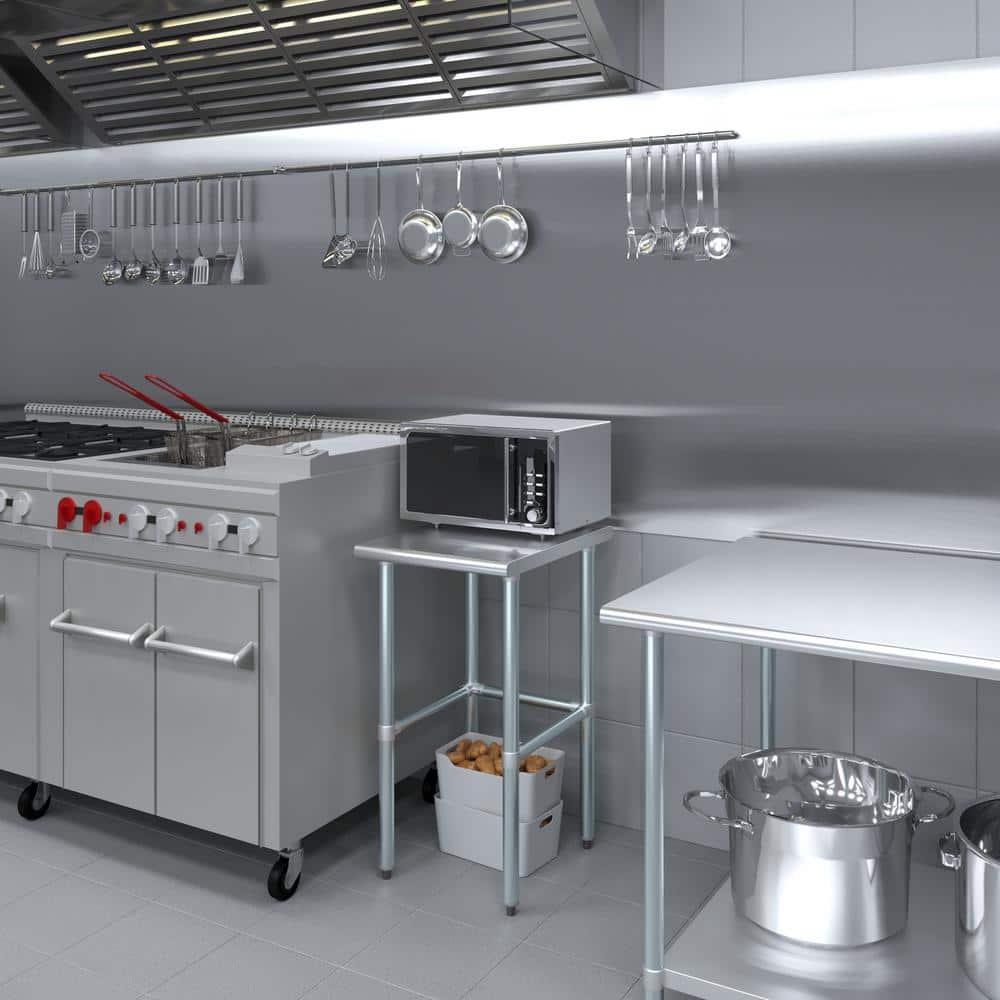 18" Stainless Steel Open Base Utility Work Table